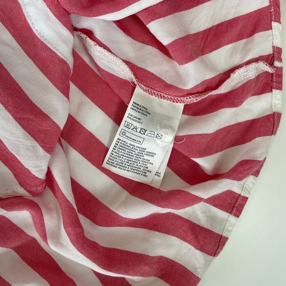 H & M Divided Tie-Front Red Striped Blouse US 8 - Picture 9 of 9